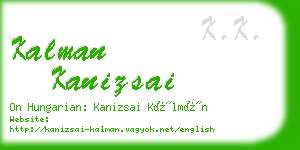 kalman kanizsai business card